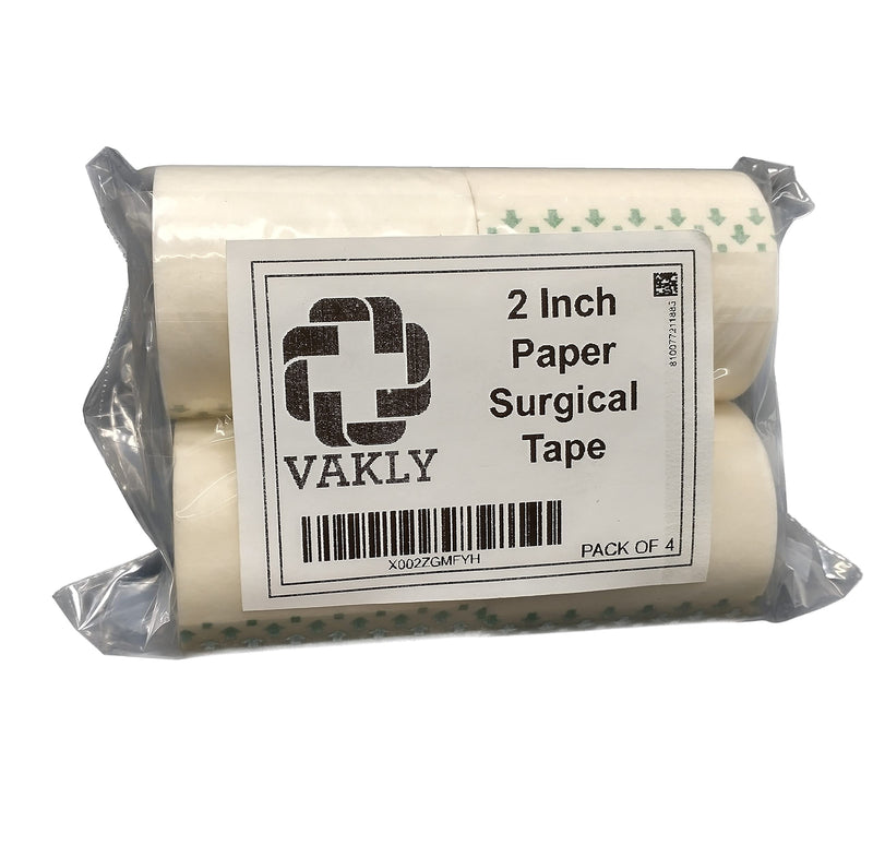 Paper Medical First Aid Surgical Tape 2" x 10 Yards [Pack of 4 Rolls] Lightweight Breathable Microporous Self Adhesive Latex Free Hypoallergenic Bandage and Wound Dressing Tape - 2 inch - NewNest Australia
