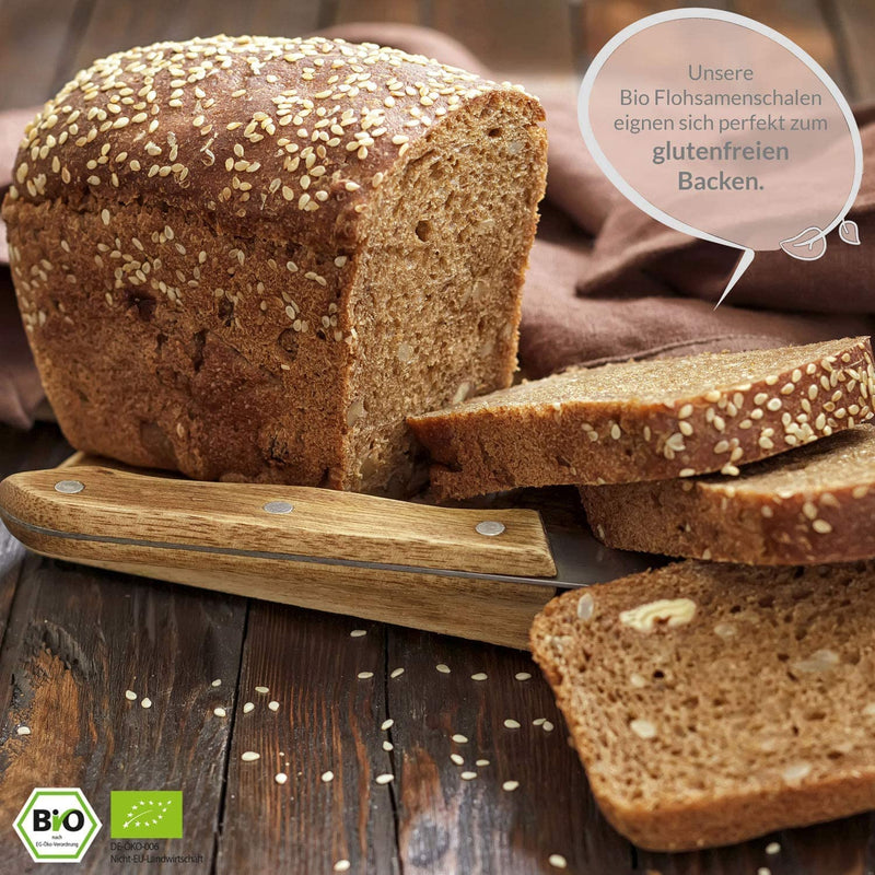 Organic Psyllium Husks - Premium Quality: Laboratory Tested, 99+% Purity, Certified Organic. Vegan. Low Carb. High Fiber. Gluten Free. No Additives. Sustainably Grown - 500 G Bag - NewNest Australia