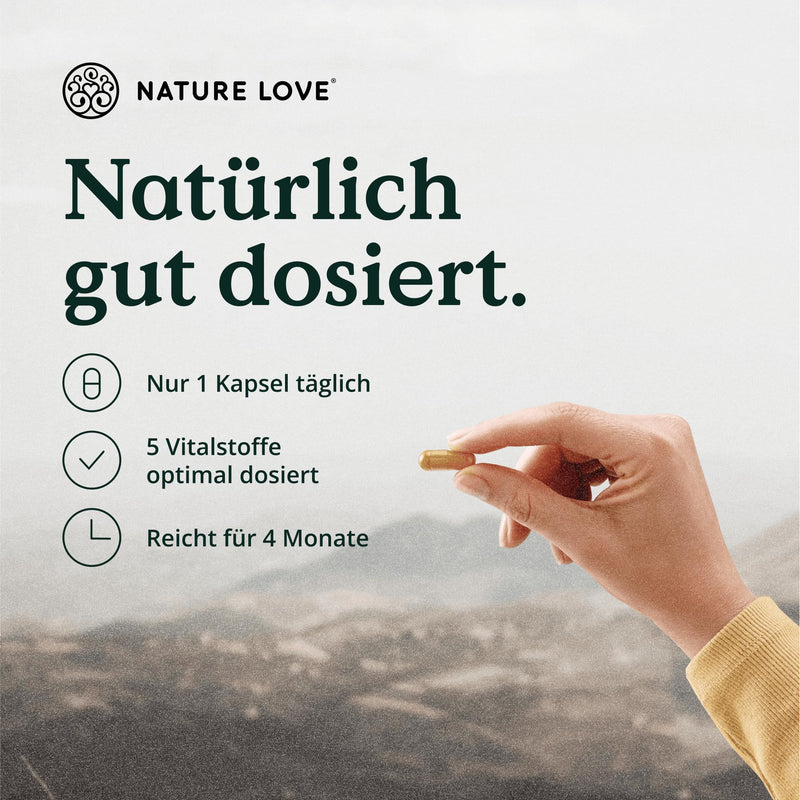Nature Love Liver Complex - 120 Capsules - With Milk Thistle, Choline, Artichoke Extract, Curcuma & Zinc - High Dose, Vegan, Laboratory Tested And Produced In Germany - NewNest Australia