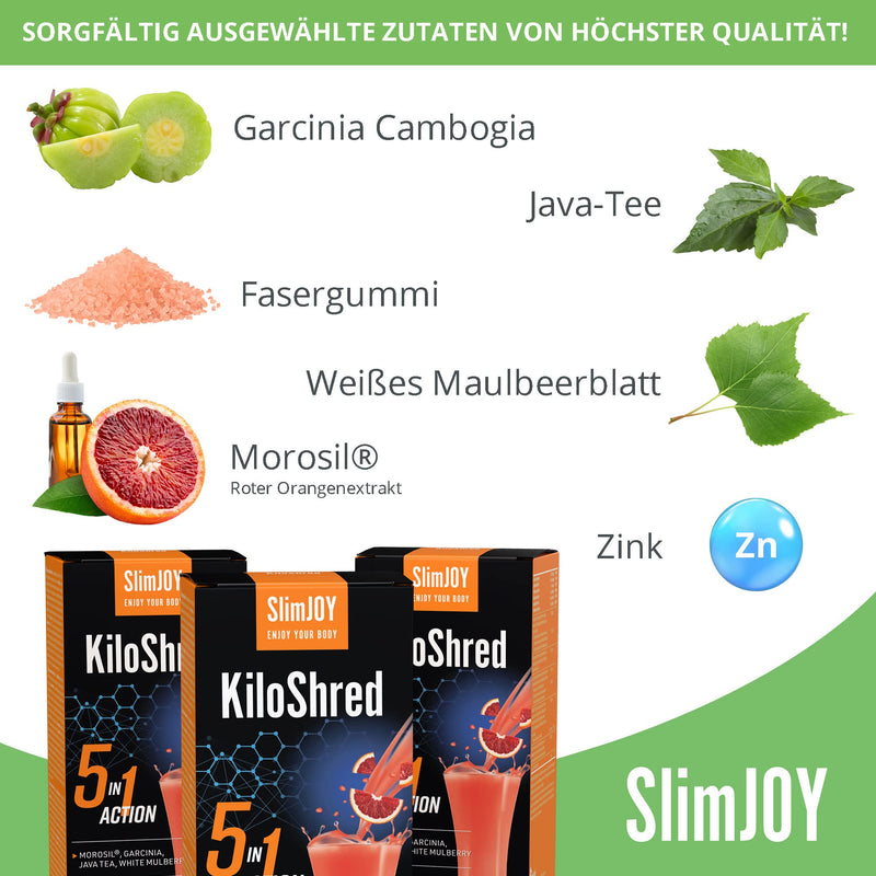 Slimjoy Kiloshred - Drink With Garcinia Cambogia, Java Tea And White Mulberries - 30 Bags By Sensilab - With Free E-Book Guide (English Language Not Guaranteed) - NewNest Australia