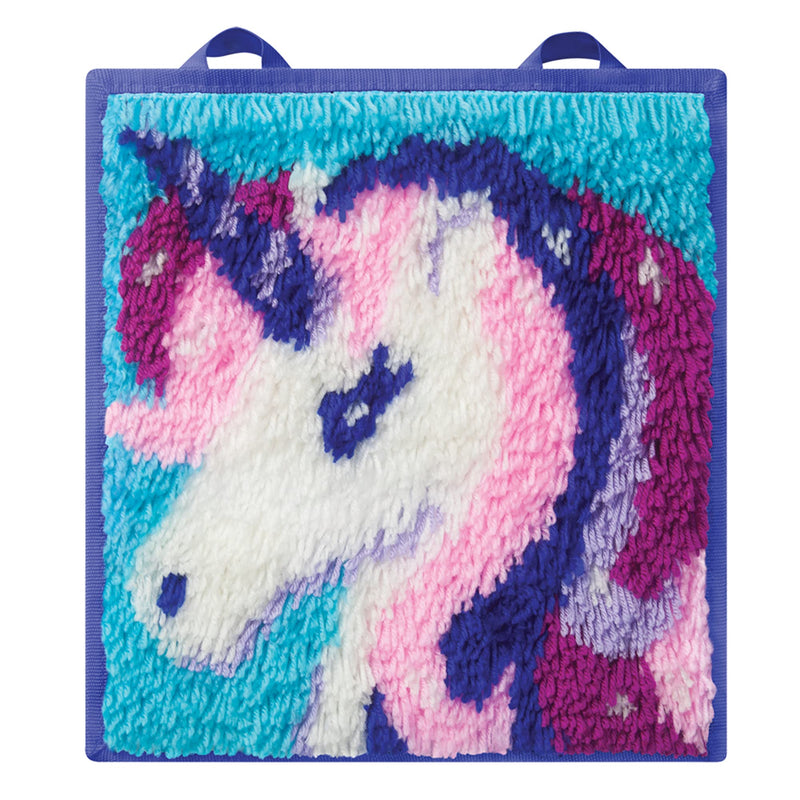 PlayMonster LatchKits – Unicorn Latch Hook Kit – Easy-to-Learn Craft Project – No Sewing Or Cutting – For Ages 6+ - NewNest Australia