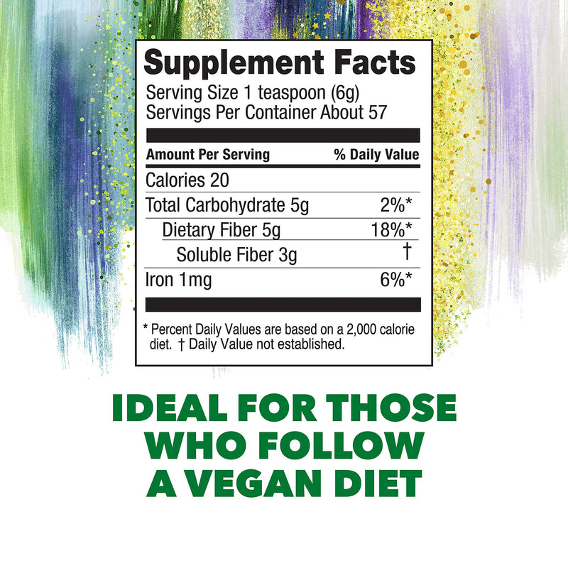 Konsyl Organic Psyllium Fiber - USDA Certified Psyllium Husk Daily Fiber Supplement Powder - All Natural Soluble Fiber, Gluten-Free & Sugar-Free - Perfect for Keto & Baking - 1 Pack - 340g Gusset Bag - NewNest Australia