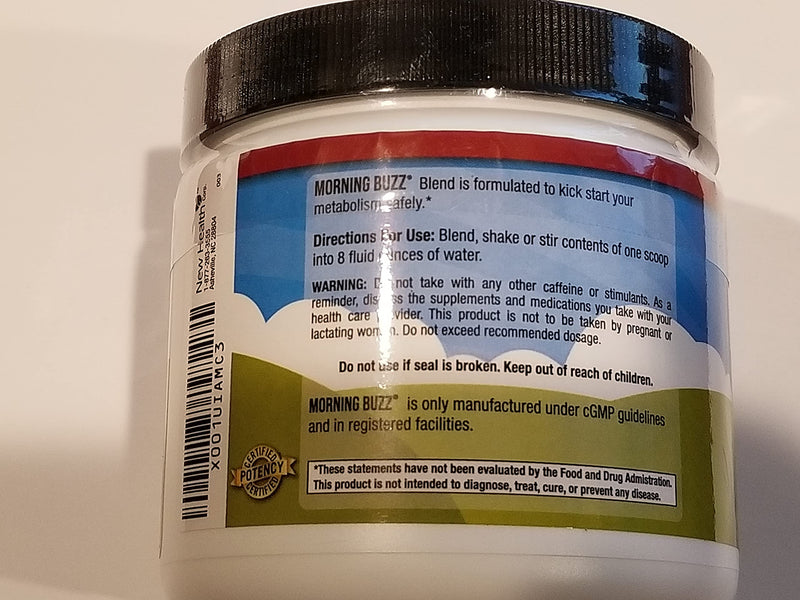 Morning Buzz Sports Energy Drink Mix by New Health, Pre Workout, Sports Nutrition Drink, Supports Lasting Energy, Endurance, Mental Clarity, and Metabolism, 8 Ounce Powder, 30 Servings(Blue Raspberry) Blue Raspberry - NewNest Australia