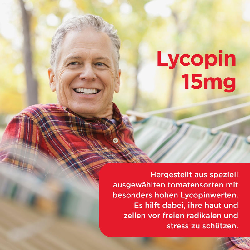 Healthspan Lycopene 15 mg | 150 mg tomato extract | Vitamin E | Rich in tomato phytonutrients | No GMO tomatoes | Vegan | 60 capsules - NewNest Australia