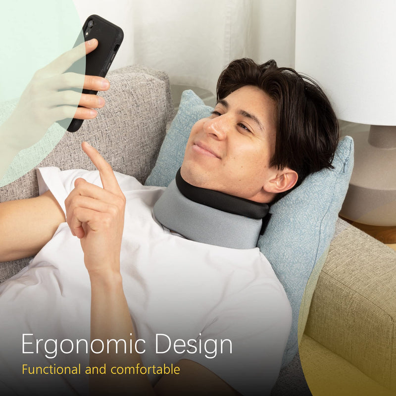 BraceUP Neck Brace for Neck Pain and Support for Women Man – Soft Cervical Collar for Pain Relief, Sleeping, Posture, and Straightener (Gray) - NewNest Australia