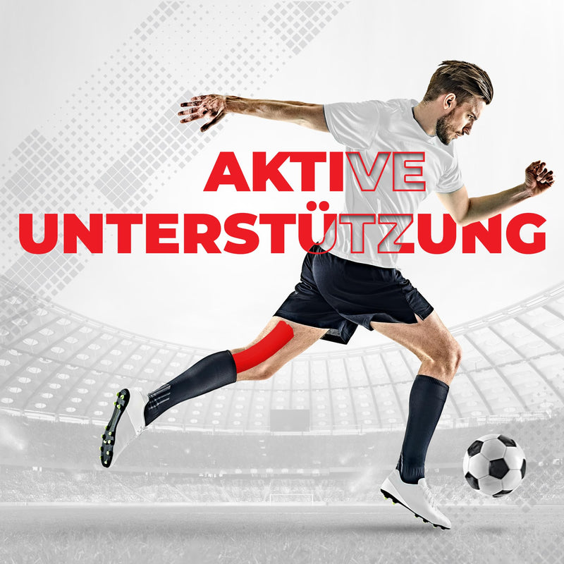 Medi-Tape (Red) For Sports And Everyday Use (5 M) - Kinesiology Tape Latex-Free With 150% Elasticity - Breathable & Waterproof Physio & Kinesio Tape - Sports Tape - NewNest Australia