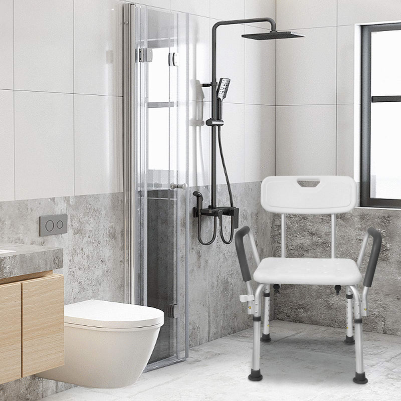 Hengmei Aluminum Height-Adjustable Bathroom Stool, Shower Aid, Shower Seat for Professional Care - NewNest Australia