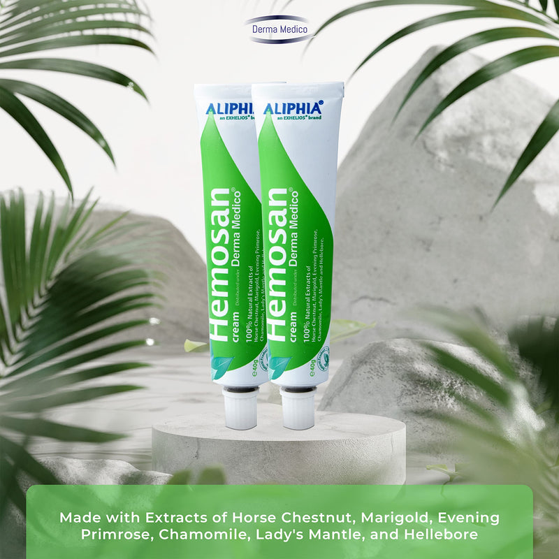 Derma Medico HEMOSAN Hemorrhoid Creams 2 Pack, Fast Pain Relief Piles Treatment Strong Anal Haemorrhoid Cream Fissure Anal Eczemas Pruritus ANI, 100% Natural Plant Extracts Pile Oinment Paraben Free - NewNest Australia