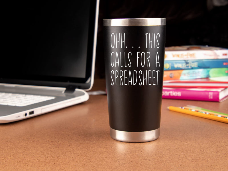 Accountant Gifts Spreadsheet Mug - 20oz Tumbler Coffee Mug "Oh This Calls for a Spreadsheet" Funny Gift for Accounting, Boss, Cpa, Men, Women, Nerd - NewNest Australia