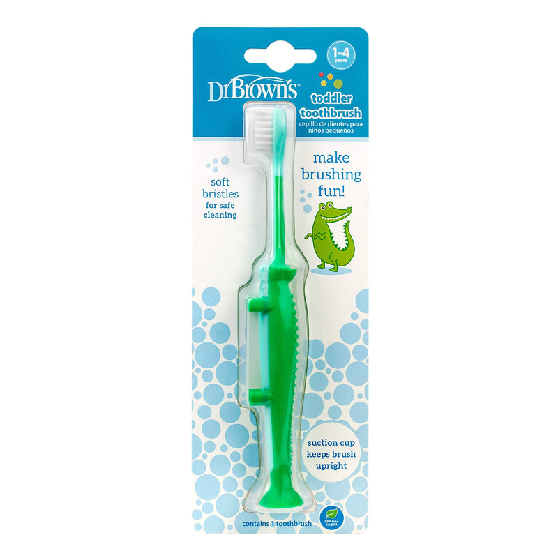 Dr. Brown's Toddler And Baby Toothbrush, Crocodile, Green - NewNest Australia