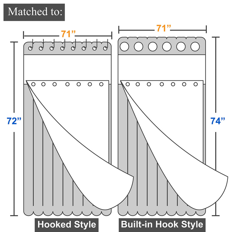 Fabric Snap-in Liner 70" x 54" - Hotel Style, Removable & Machine Washable, Water-Repellent - White, 70x54 70"x54" - NewNest Australia