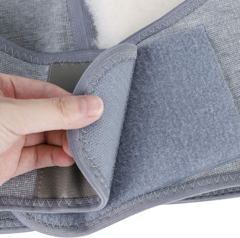 Winter Thicken Cashmere Waist Warmer Band Thermal Abdominal Binder Stomach Lumbar Back Support Brace Waist Wrap Belt Band Back Kidney Warmer Pain Relief Recovery for Women Men Waistline 34-43inch Grey - NewNest Australia