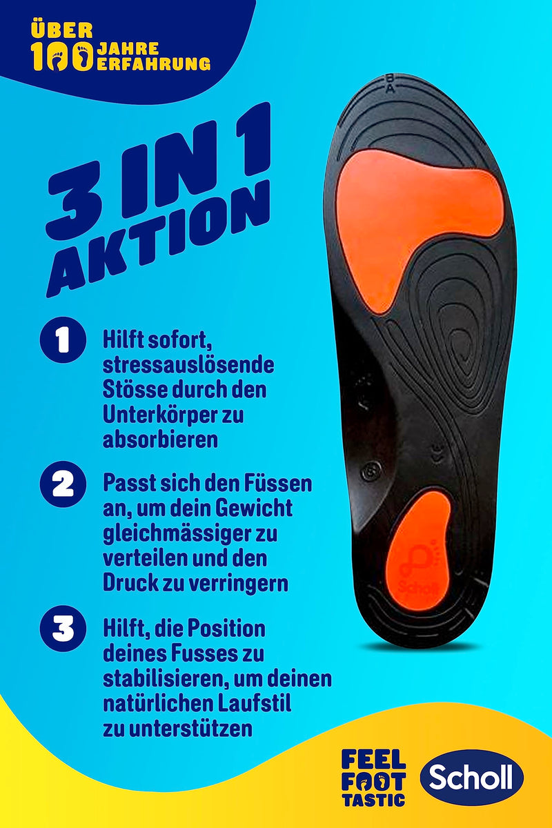 Scholl In-Balance insoles for shoes in size 40-42 - soles for lower back pain - 1 pair of non-adhesive insoles Neutral M - NewNest Australia