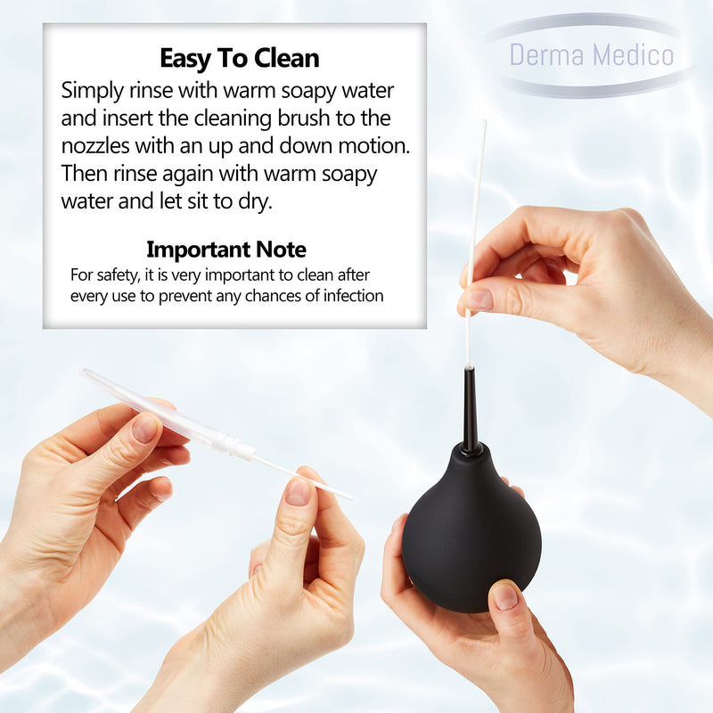 Premium Enema Bulb Douche Safe Comfortable 3 Nozzle Silicone Enema Kit for Men and Women - FDA Certified Medical Kits Fast Constipation Relief Safe Comfortable Rubber Washing Cleaning Kit, 225 ML - NewNest Australia