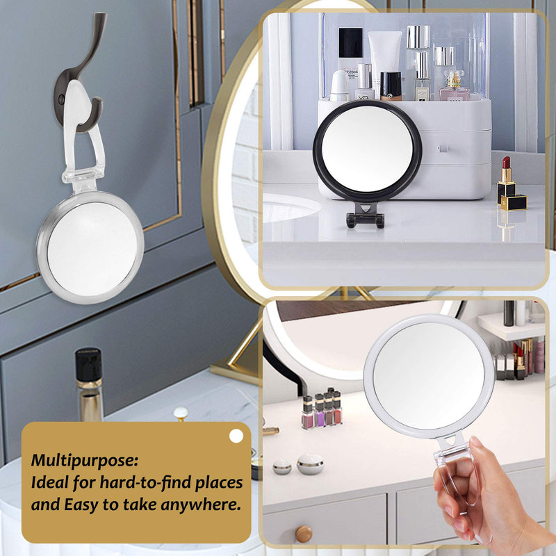 NewNest Australia - Magnifying Mirror 20x / 1x Two Sided, Double Sided Magnifying Mirror with Stand, Magnified Hand Mirror for Makeup, Blackhead/Comedone Removal (5inch,20X/1X,Blue) 5 Inch,20X/1X Blue 