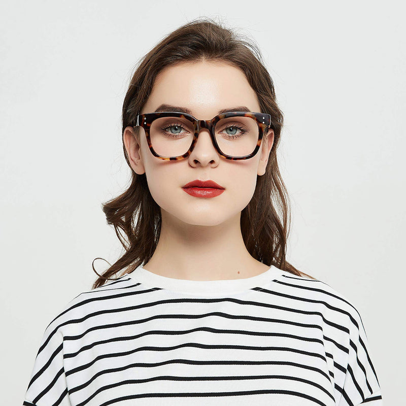 Madison Avenue Blue Light Blocking Glasses Oversized Fashion Blue Light Glasses for Women Anti Eyestrain & UV Protection Computer Eyeglasses (Black) Black - NewNest Australia