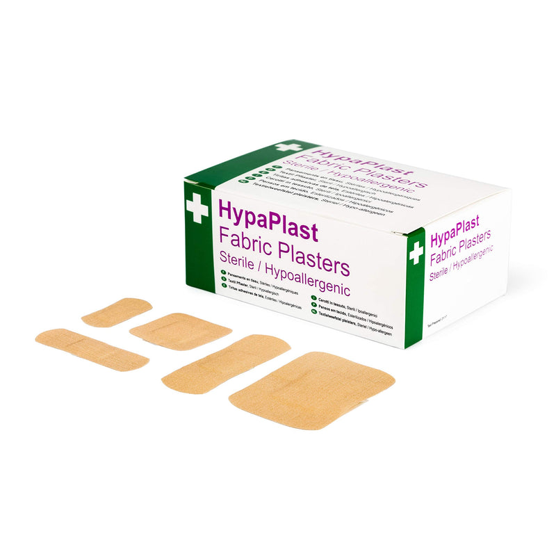 Safety First Aid Group HypaPlast Pink Washproof, Assorted (100) with Blue Visually Detectable Plasters and Fabric Plasters, Assorted (100) Bundle Washproof, Blue and Fabric Plasters - NewNest Australia
