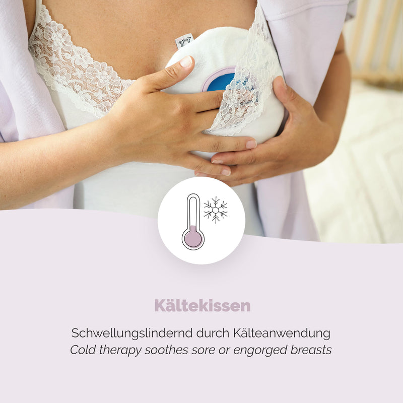 Livella breast gel cushion 3-in-1 cooling cushion & heat cushion for the breast & breastfeeding - Can be used with breast pump - Relaxing & milk flow stimulating - Thermal pads 2 pieces & 2 protective fleeces - NewNest Australia
