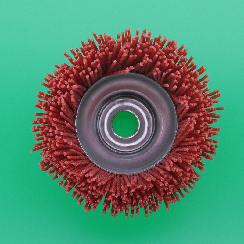 2 Pcs 75mm/3 Inch Nylon Filament Abrasive Wire Cup Brush Steel Internal Thread M14x2 Red for Metal Polishing Cleaning Grinder Rust Removal - NewNest Australia