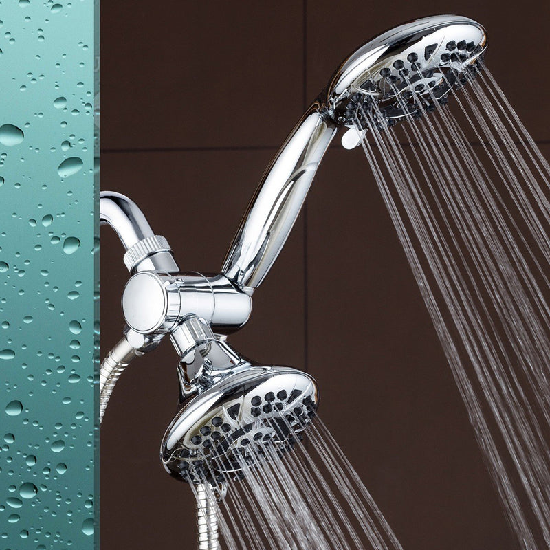 AquaDance High Pressure 3-way Twin Shower Combo Lets You Enjoy Two 4.15" 6-Setting Showers Separately or Together! Officially Independently Tested to Meet Strict US Quality & Performance Standards! - NewNest Australia