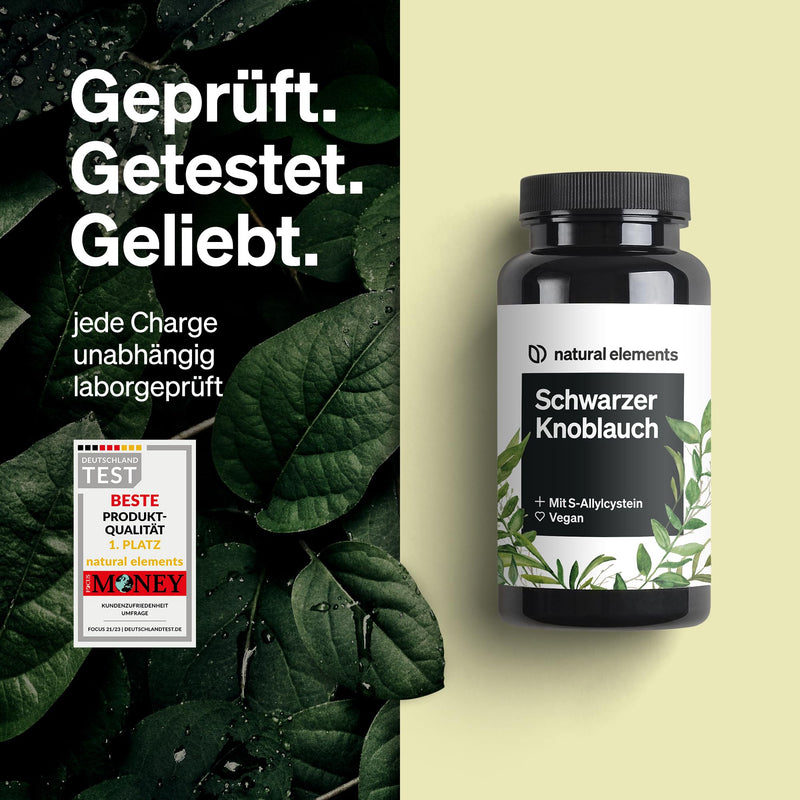 Black Garlic - 45 Capsules with 600 mg Each - Miracle Tuber with S-Allyl Cysteine - Natural, Laboratory Tested, Vegan, High Dose & Produced in Germany - NewNest Australia