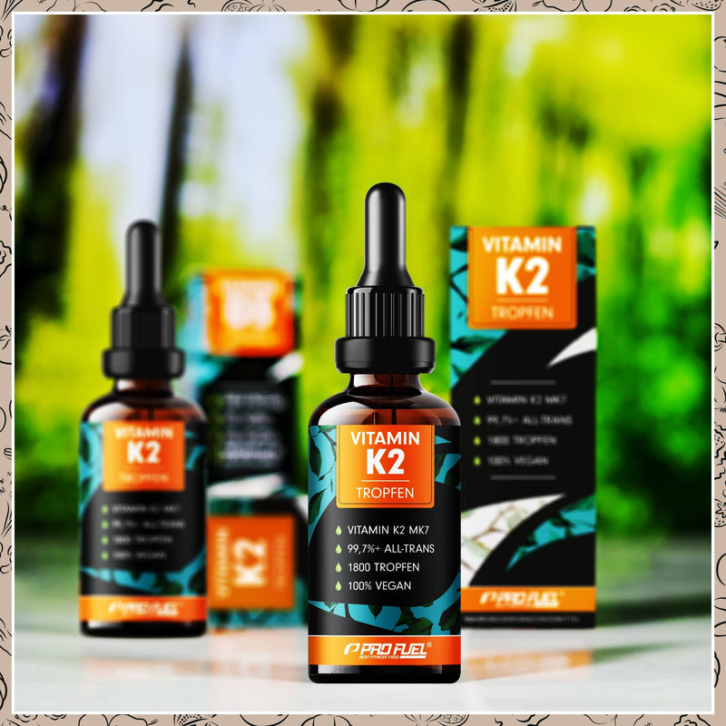 Vitamin K2 drops high dosage 1800x (50ml) - 200 µg Vitamin K2 MK7, K2VITAL® Premium Vitamin K2 high dosage from Kappa with 99.7+% all-trans content - laboratory tested, 100% vegan 50 ml (pack of 1) - NewNest Australia