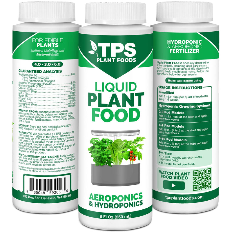 Liquid Plant Food for use in AeroGarden, IDOO and Hydroponic Growing Systems, Liquid Fertilizer 8 oz (250mL) 8 oz (1/2 Pint) - NewNest Australia