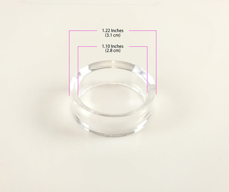 NewNest Australia - WYN-MART Clear Baseball Stand Holder Rings (30 Pack) Round Acrylic Plastic Display 1.22 inches 