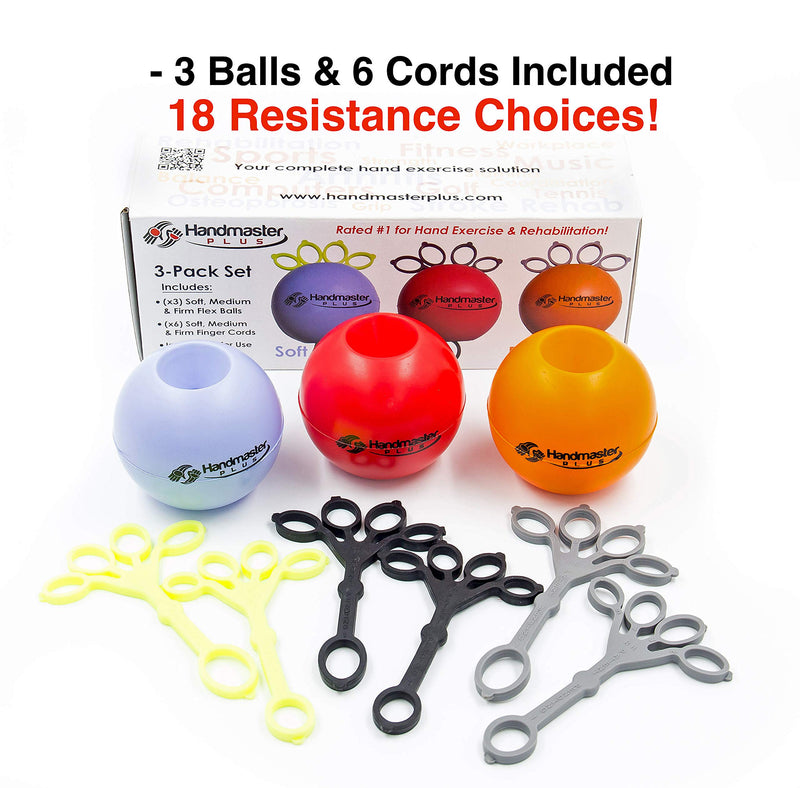 Handmaster Plus Physical Therapy Hand Exerciser (Colours May Vary), 9 Piece Set - NewNest Australia