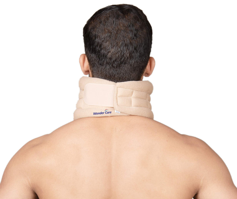 WC- Soft Cervical Collar Adjustable Collar Neck Support Brace, neck support soft neck collar neck brace for neck pain and support for women & men-Grey Small Beige 1 - NewNest Australia