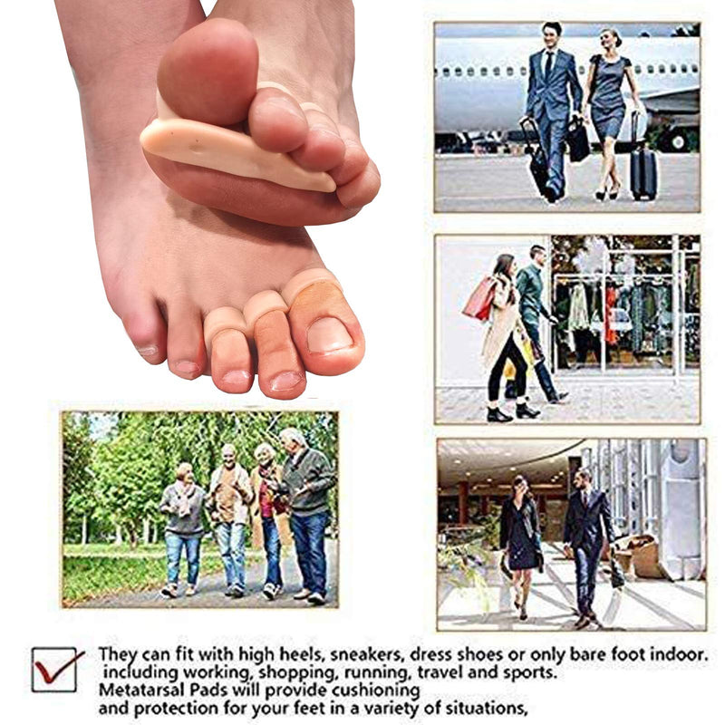 Mcvcoyh Gel Hammer Toe Crests Pads x 10 Pcs Silicone Toe Straightener Cushion Support Pain Relief for Hammer Toe, Overlapping Toes, Curled Toe-3 Loops Light Nude - NewNest Australia