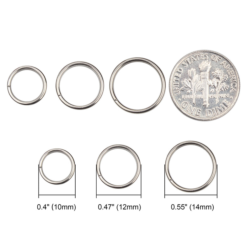 Split Ring, Wisdompro 12 Pack of Small Titanium Alloy Key Rings (Diameter: 10mm) - NewNest Australia
