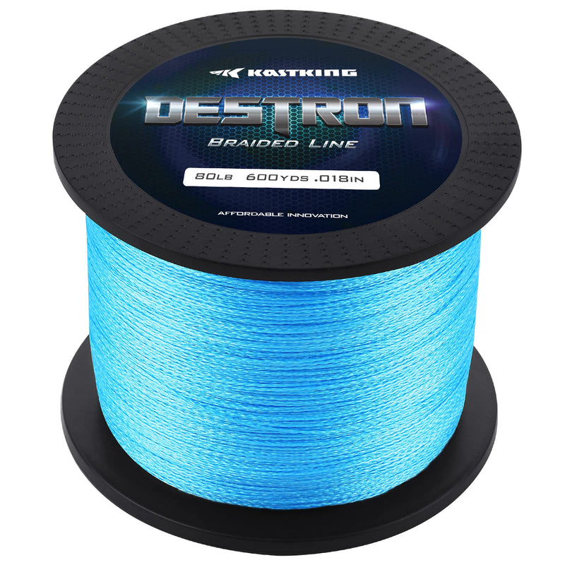 New KastKing Destron Braided Fishing Line, Highly Abrasion Resistant, Improved Knot Strength, Ultra-Thin Diameter Superline, Zero Stretch & Memory, CFT “Color Fast Technology”, 75% Thinner Than Mono Blue 300 yds-10lb-0.15mm - NewNest Australia
