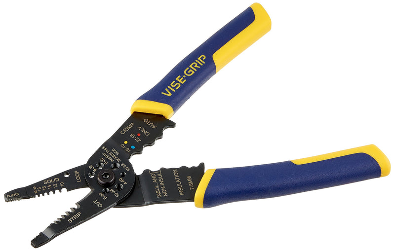 IRWIN VISE-GRIP Wire Stripping Tool / Wire Cutter, 8-Inch (2078309) Multicolor - NewNest Australia