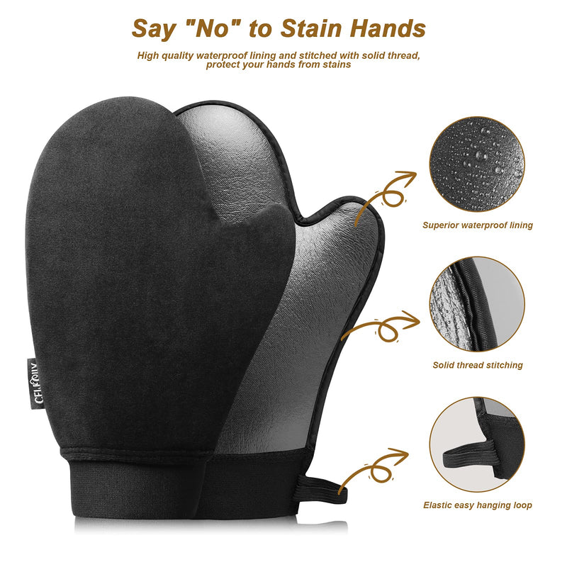 Celecily Fake Tan Mitt Applicator- Self Tanning Mitt for Self Tan Mitt ,Fake Tan Glove, Self Tanning Glove for back , PATENTED Fake Tan Mit Applicator,NO Slide Off Velvet Tanning Mitts Self Tanner 3 Set - NewNest Australia