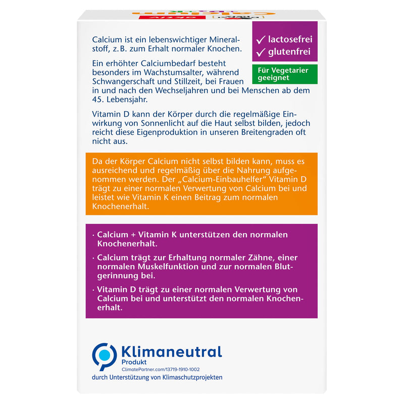 Doppelherz Calcium + Vitamin D3 – With calcium and vitamin K as a contribution to normal bone maintenance – 120 tablets single - NewNest Australia