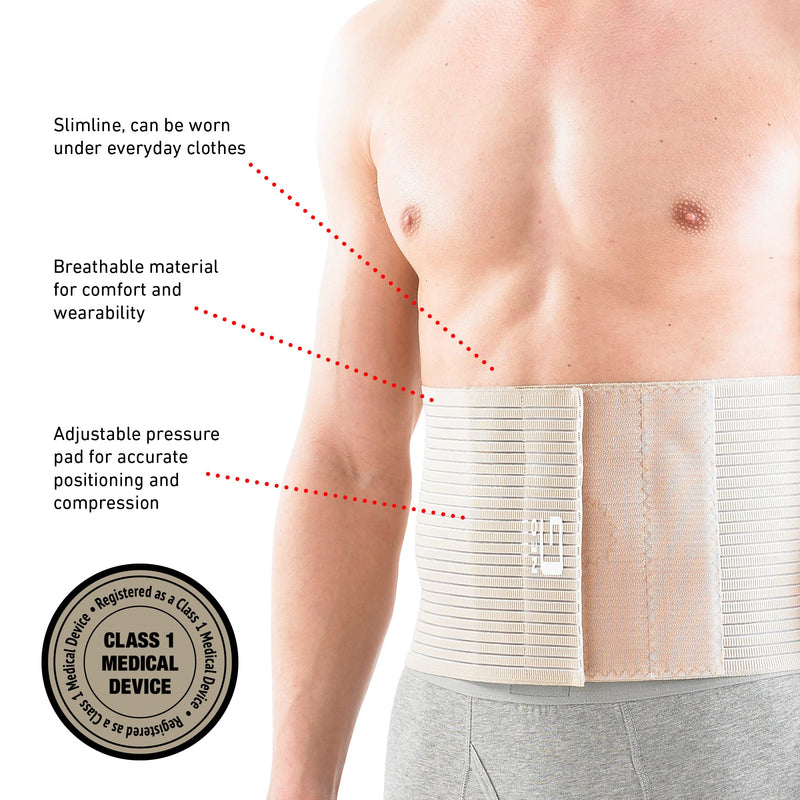Neo-G Hernia Belt for Men and Women – Upper Abdominal Hernia Support – Umbilical Hernia Support Belt - Reduces Symptoms of Overstrain & Exertion - Breathable & Adjustable – L Large - NewNest Australia