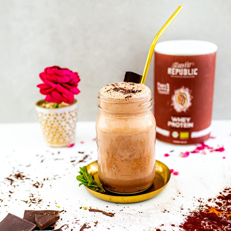 Harvest Republic Organic Whey Protein Smoothie Shake Powder 320 G, Protein For Muscle Building With Organic Fruits And Protein From Organic Whey, With Bcaas, Eaas, Minerals, Naturally Without Additives (Cocoa) - NewNest Australia