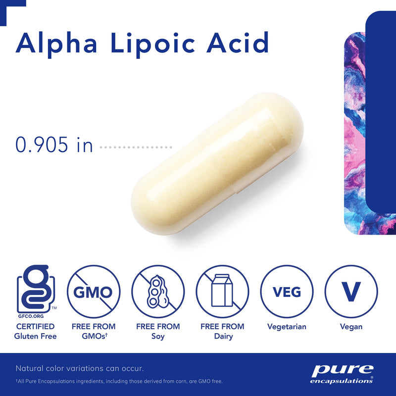 Pure Encapsulations Alpha Lipoic Acid 600 mg | ALA Supplement for Liver Support, Antioxidants, Nerve and Cardiovascular Health, Free Radicals, and Glucose Support* | 60 Capsules 60 Count (Pack of 1) - NewNest Australia