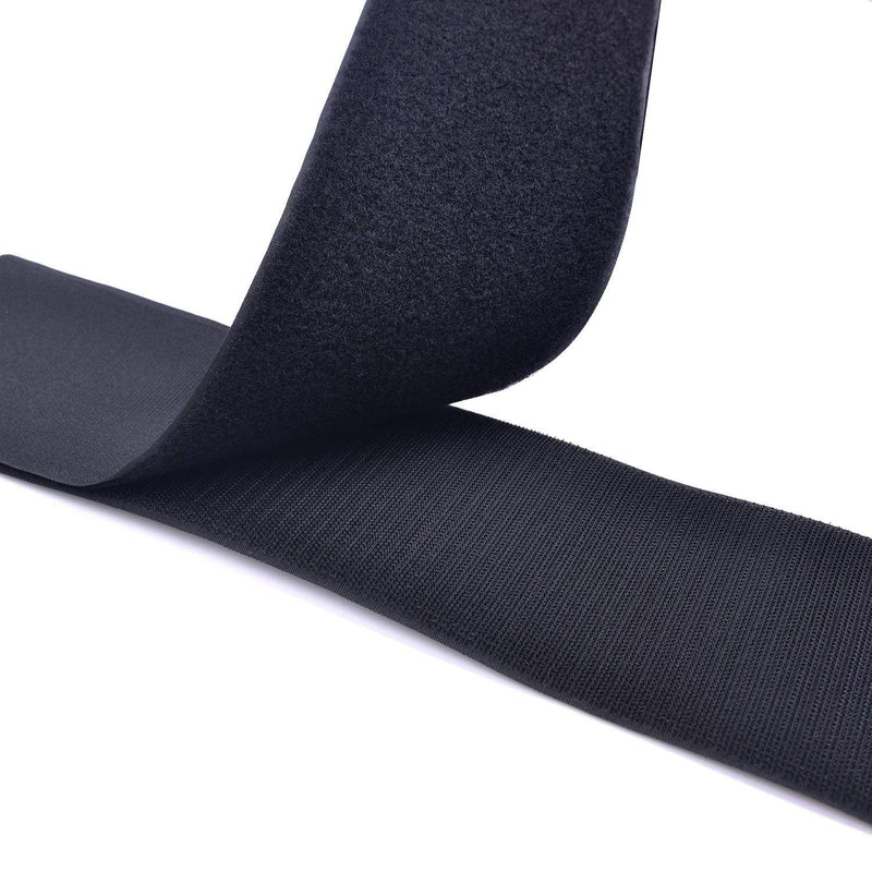 Vkey 50mm(2") Width 5 Meters Sew-On Hook and Loop Fastener Tape Tape Nylon Strips Fabric Non-Adhesive Back Black 5CM*5M - NewNest Australia