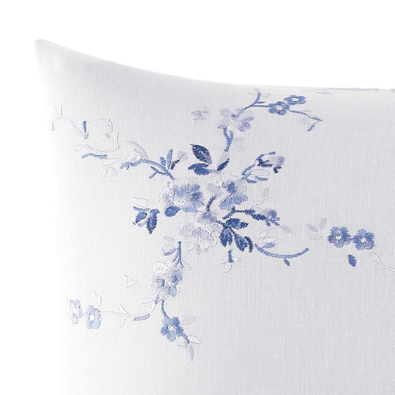 NewNest Australia - Laura Ashley Home Charlotte Collection Luxury Ultra Soft Comforter, All Season Premium Bedding Set, Stylish Delicate Design for Home Décor, 14" X 20", China Blue 14" X 20" 