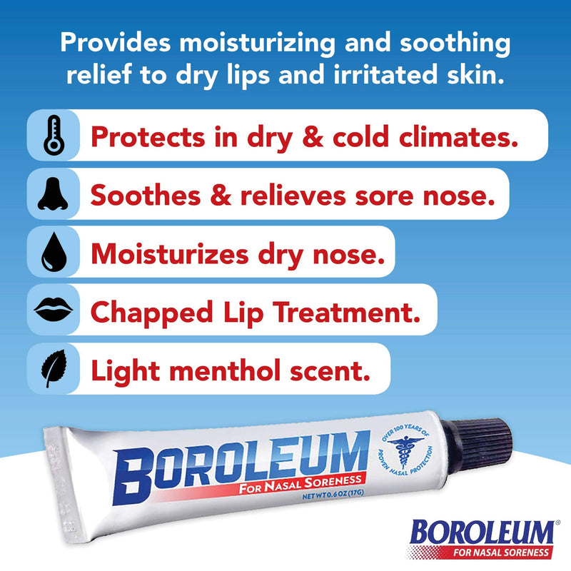 Boroleum for Nasal Soreness, 17 Grams, 3/5 Ounce Tube 0.6 Ounce (Pack of 1) - NewNest Australia