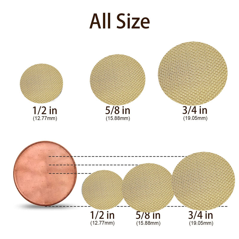 IKKKC 200 PCS 1/2 Pipe Screens, Brass Pipe Screen Filters 0.5 inch Metal Screens with Black Storage Box - NewNest Australia