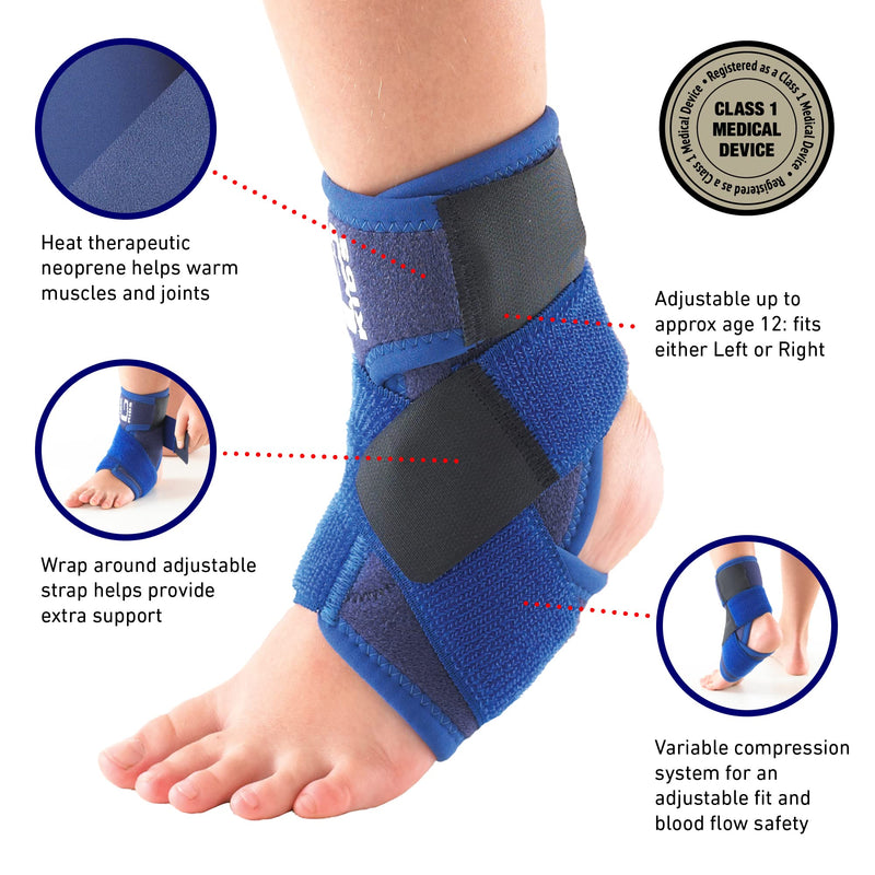 Neo-G Ankle Support for Kids – Child Ankle Brace for Strains, Sprains, Instability, Juvenile Arthritis - Kids Ankle Support for Gymnastics, Sports - Adjustable Compression - Class 1 Medical Device - NewNest Australia