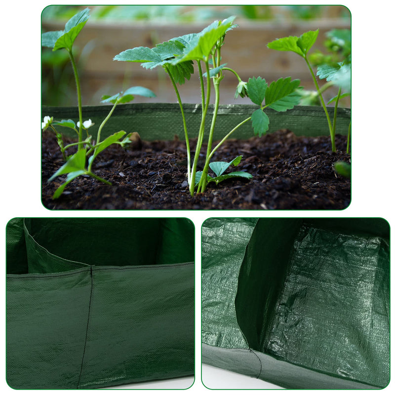 Garden Bags to Grow Vegetables with 6 Partition Grids,Durable PE Raised Garden Bed,Suitable for Potato,Tomato,Flower Planter Bags (1) 1 - NewNest Australia