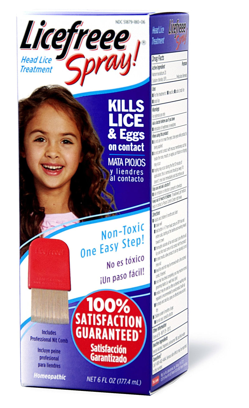 Tec Labs Licefreee Spray Head Lice Spray - Includes Professional Metal Nit and Lice Comb, 6 Fl Oz (Pack of 1) - NewNest Australia