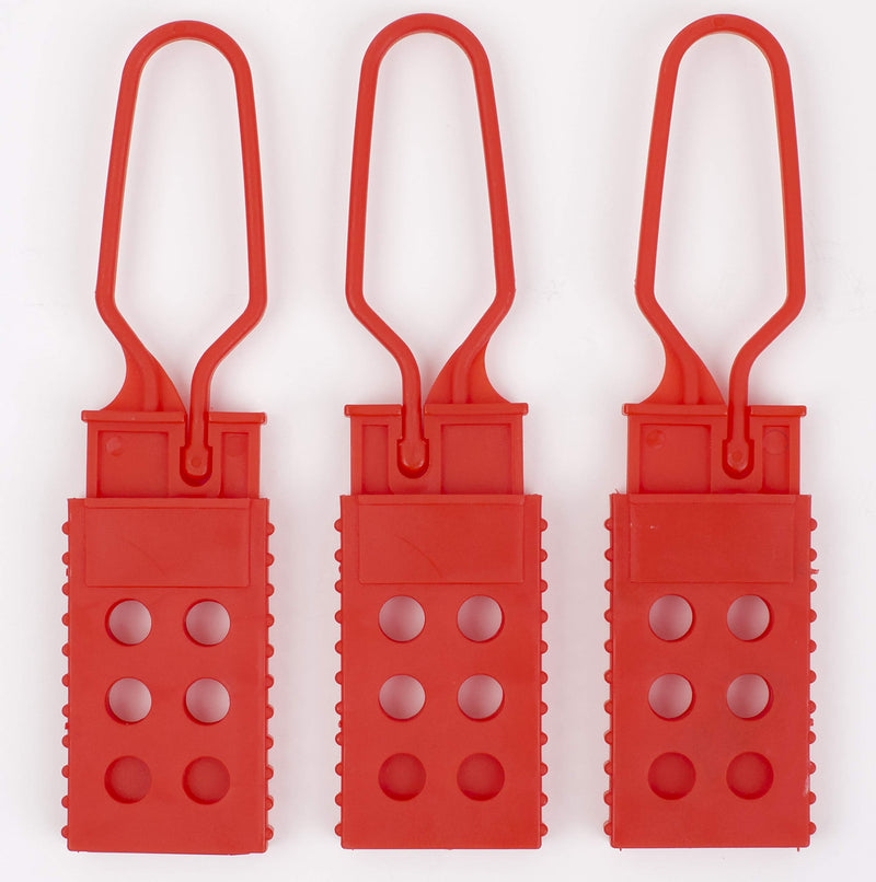 TRADESAFE Lock Out Tag Out Lock Hasp. 3 Pack Red Lockout Tagout Hasp. Non Conductive Plastic Nylon Padlock Hasp for Lock Out Devices. Loto Hasp for Lockout Safety Supply, Kits, and Stations - NewNest Australia