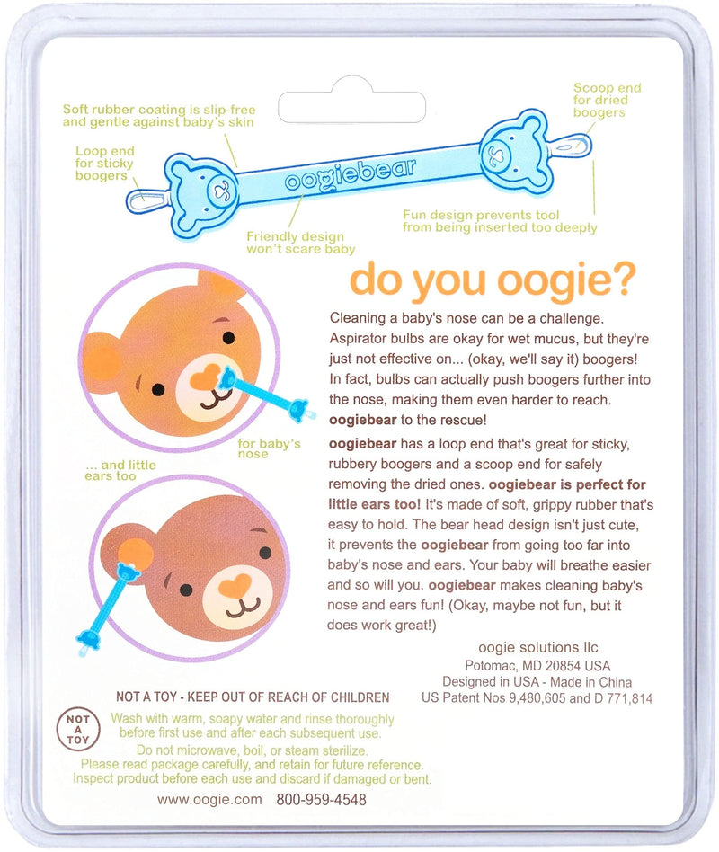 oogiebear - Nose and Ear Gadget. Safe, easy nasal booger and ear cleaner for newborns and infants. Dual earwax and snot remover. Aspirator Alternative - 2 pack with Case - Orange and Seafoam - NewNest Australia