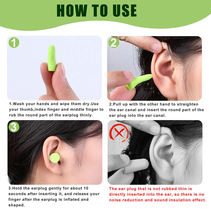 Aiqinu Ear Plugs For Sleeping, Hearing Protection Ear Plugs 60 Pairs 38 Db Snr, Super Soft Foam Ear Plugs, Noise Protection Ear Plugs Ideal For Snoring, Learning, Travel, Concerts - NewNest Australia