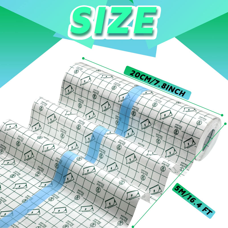 Peritoneal Dialysis Shower Protector Peritoneal Dialysis Belt Waterproof Transparent Dressing Wound Cover Bandage Tape for Swimming Post Surgical Scar Therapy Dressings, 8 x 197 Inches 8 x 197 Inch - NewNest Australia